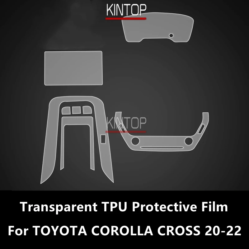 For TOYOTA COROLLA CROSS 20-22 Car Interior Center Console Transparent TPU Protective Film Anti-scratch Repair Film Accessories