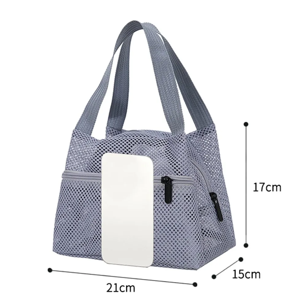 Atmungsaktives Netzgewebe ​ Netz-Strandtasche ​ ​ ​ ​ Große Kapazität ​ ​ Faltbar ​ ​ Waschbare Aufbewahrungstasche Schnelltrocknend ​ ​ Leichte Aufbewahrungstasche ​ ​ – Detail 1
