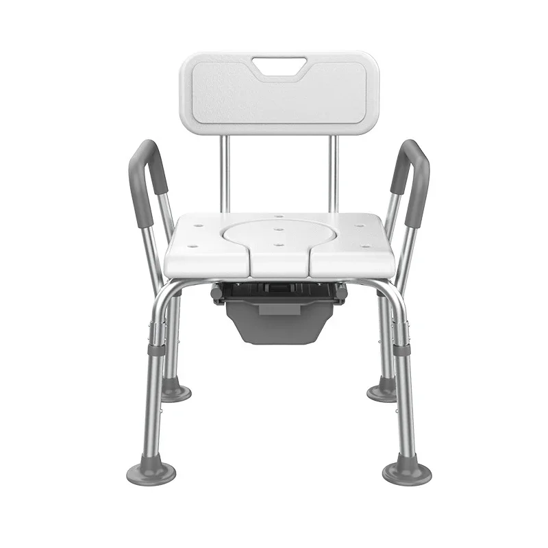 Bathroom Safety Chair Adjustable Aluminum Alloy Bathroom Non-slip Commode Chair Shower Chair