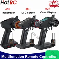 HOTRC CT8A CT6A CT4A 4CH 6CH 8CH Radio Transmitter Remote Controller 2.4Ghz with F04A F06A F08A Receiver for RC Crawler CAR BOAT