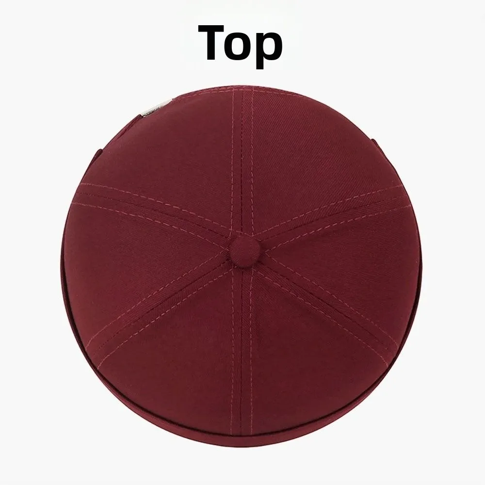 Vintage Heart Love Label Docker Cap Cotton Adjustable Brimless Hat Skull Cap Men and Women