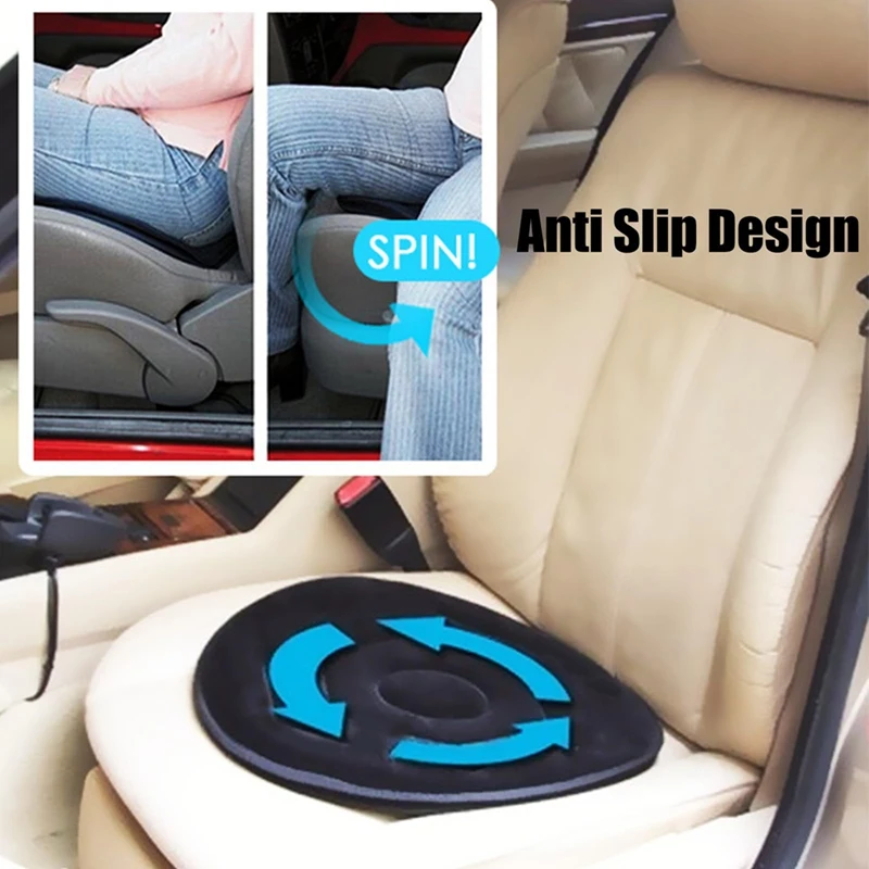 Cojín giratorio para asiento de coche, accesorio antideslizante, 360, 360