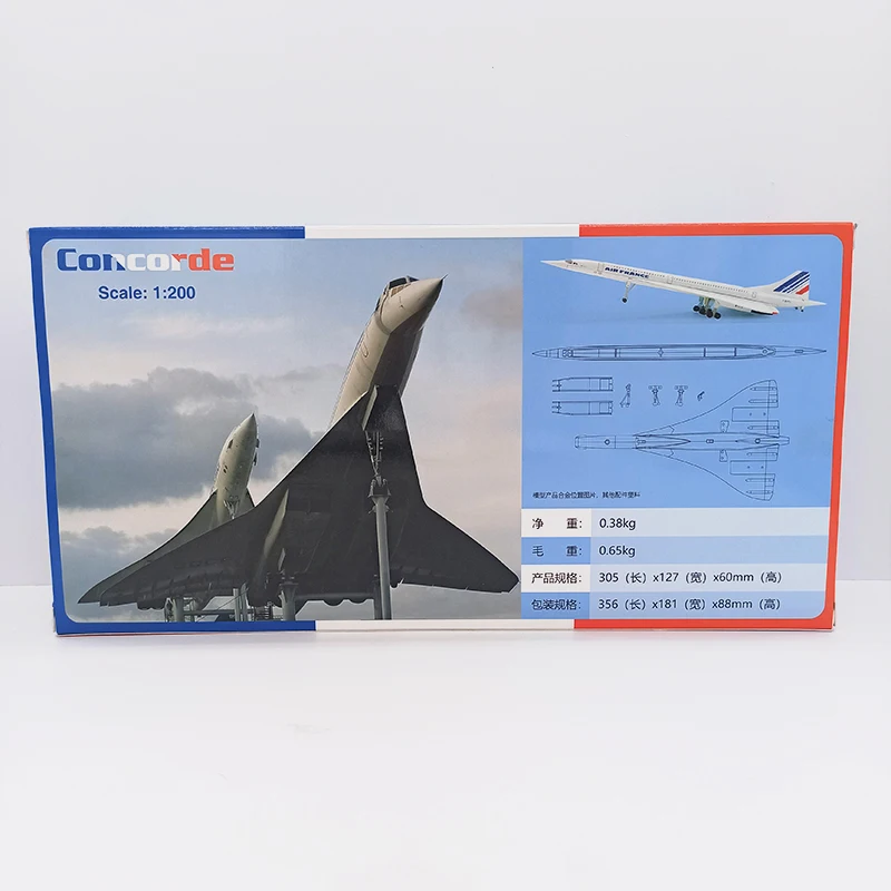 1:200コンコルド飛行機モデルエアフランス超音速旅客機静的表示30