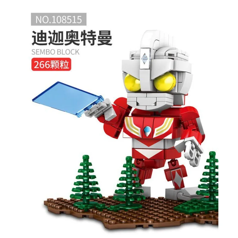 

Фигурки SEMBO BLOCK Q-образной формы: Ультрамен, монстр Гомора, инопланетянин Балтан с квадратной головой — идеальные игрушки-головоломки и подарки для мальчиков.