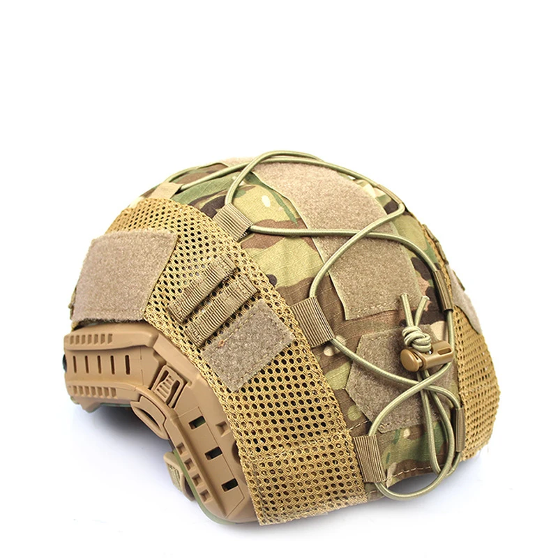 1 PC Tactical Helmet Cover for Fast Helmet MH PJ BJ Helmets Fast Protector Elasticated Cord Airsoft Paintball Helmet Covers Net