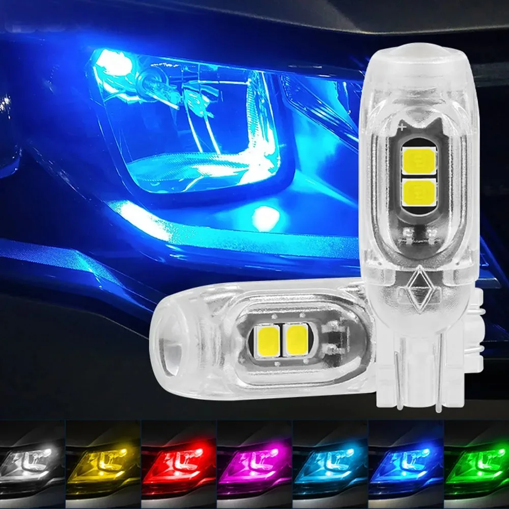 2/4/10pcs T10 W5W LED Flash Light Auto Bulbs 194 5w5 Parking Lamp License Plate Bulb Reading Light Clearance Lamp Car Tail Light