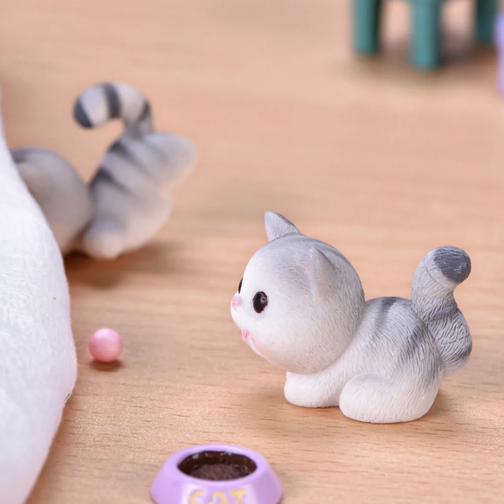 

Decoration Bonsai Craft Cat Figurines Playset Miniature Micro Landscape