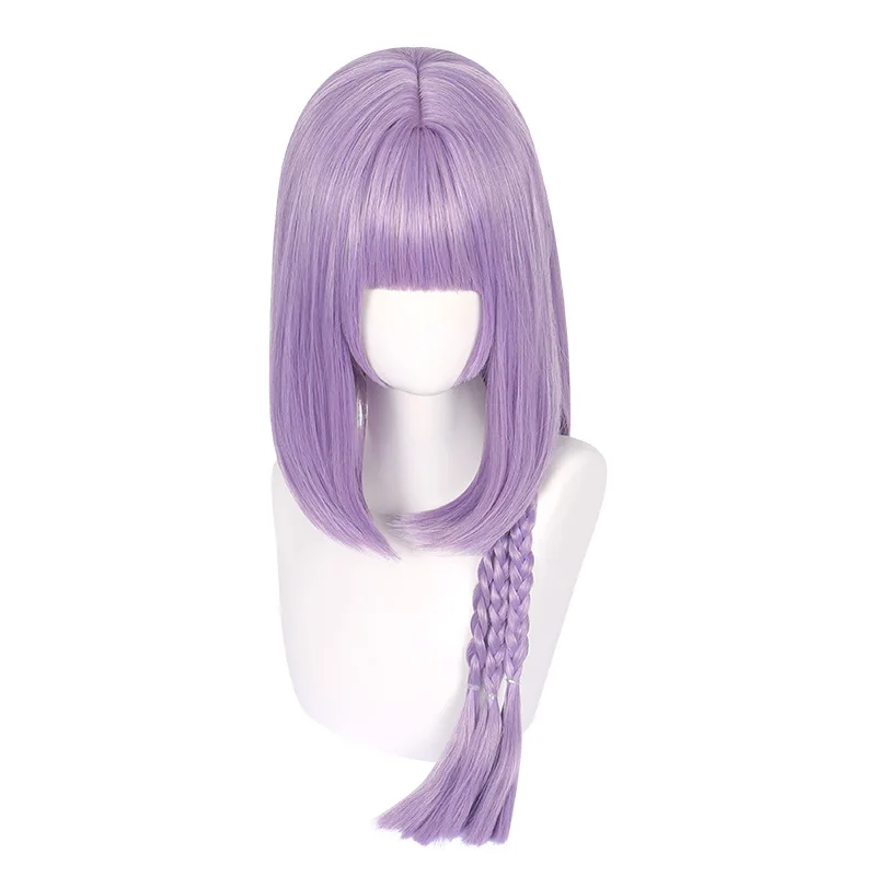 Barala Magic Fairy Yan Lili Parrucca Cosplay Acconciatura intrecciata viola che abbraccia il viso Simulazione realistica del cuoio capelluto