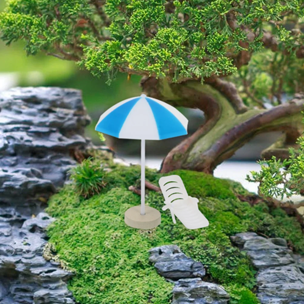 

12pcs Miniature Beach Umbrella Ornaments Red Blue Yellow 4 Each Firm Lightweight Resin Safe Material Mini Gardens Potted