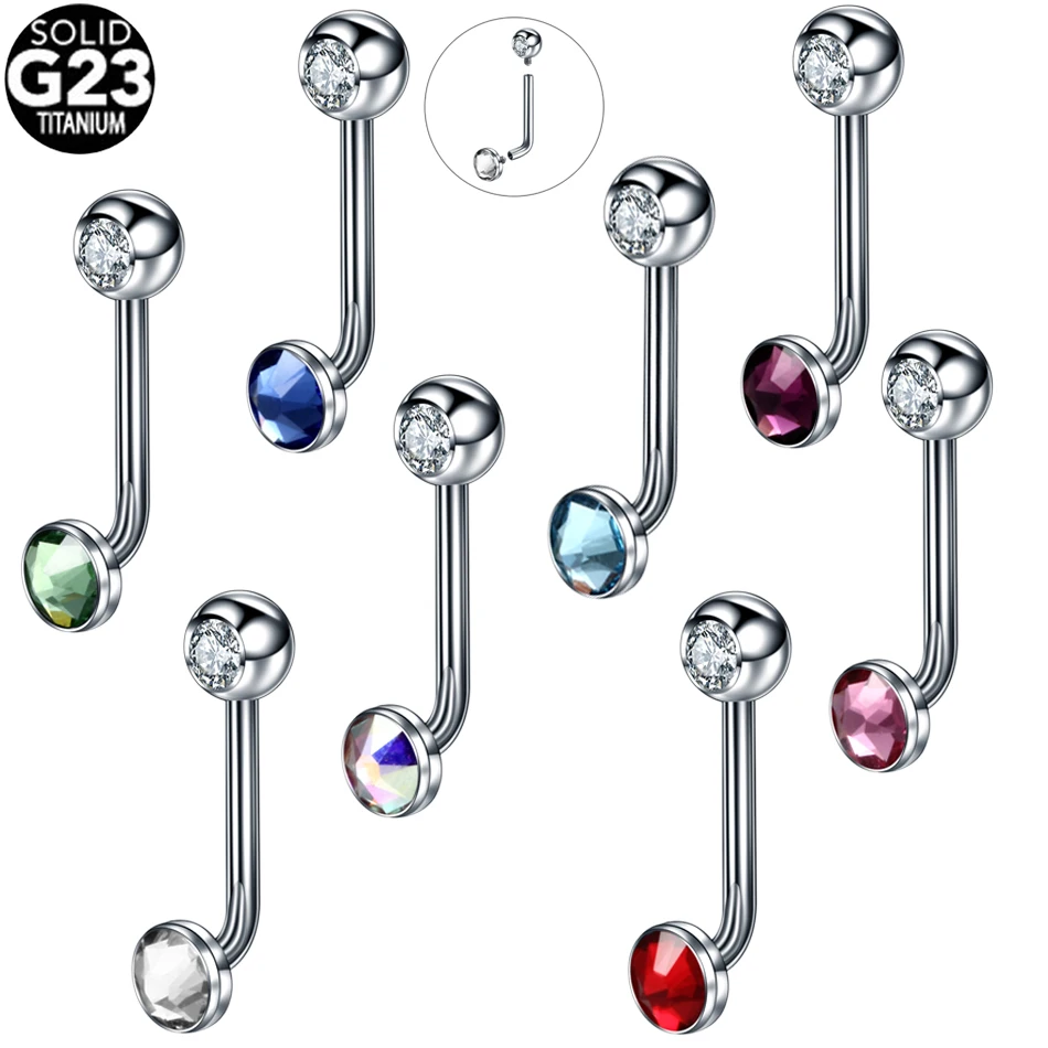 1PC G23 Titanium Crystal Christina Vertical Hood Piercings Dermal Anchor Sexy Vagina Piercings Genital Piercing VCH Body Jewelry