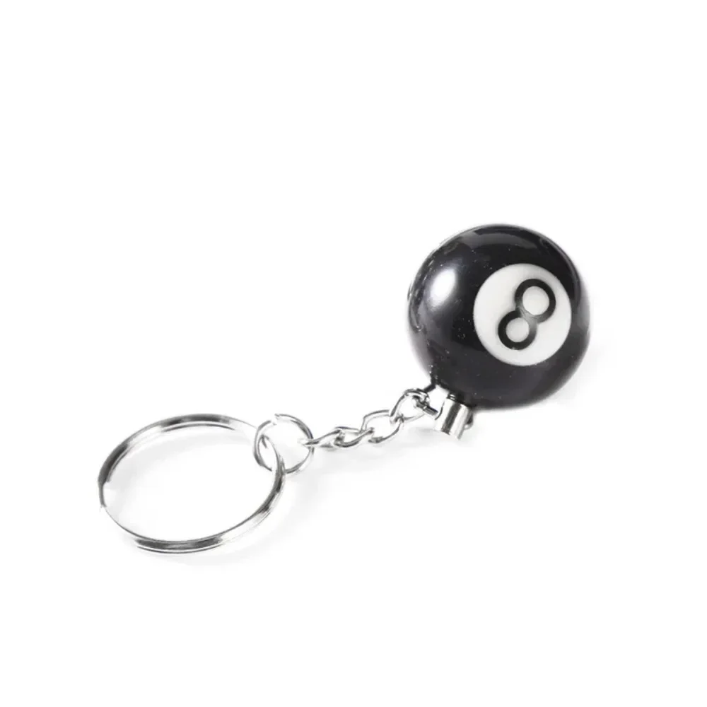 Simple Fashion Creative Trend Billiard Keychain Lucky Black 8 Key Ring 32mm Resin Ball Jewelry Party Street Niche Gift Keychain
