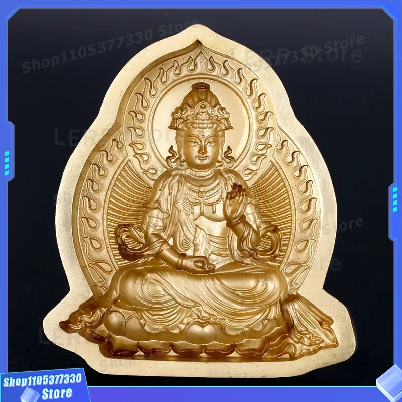 Hand Polished Brass Guanyin Bodhisattva Statue Wipe Mold Ornament for Home Decor Collection Gift New Model Pottery Mud Art