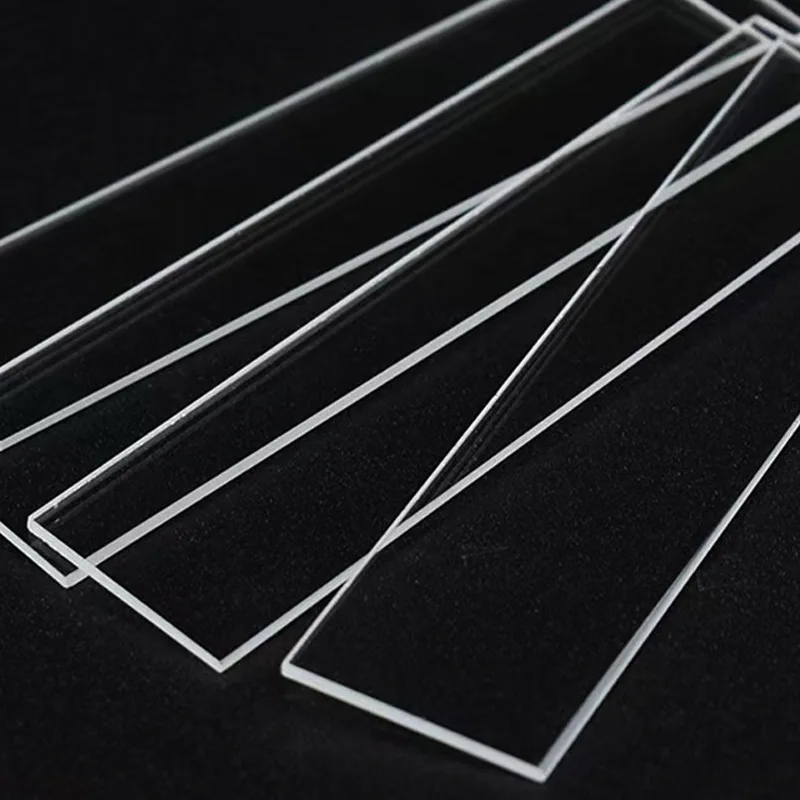 Quartz window piece 20x80x5mm, high temperature resistant transparent ultraviolet square glass mirror