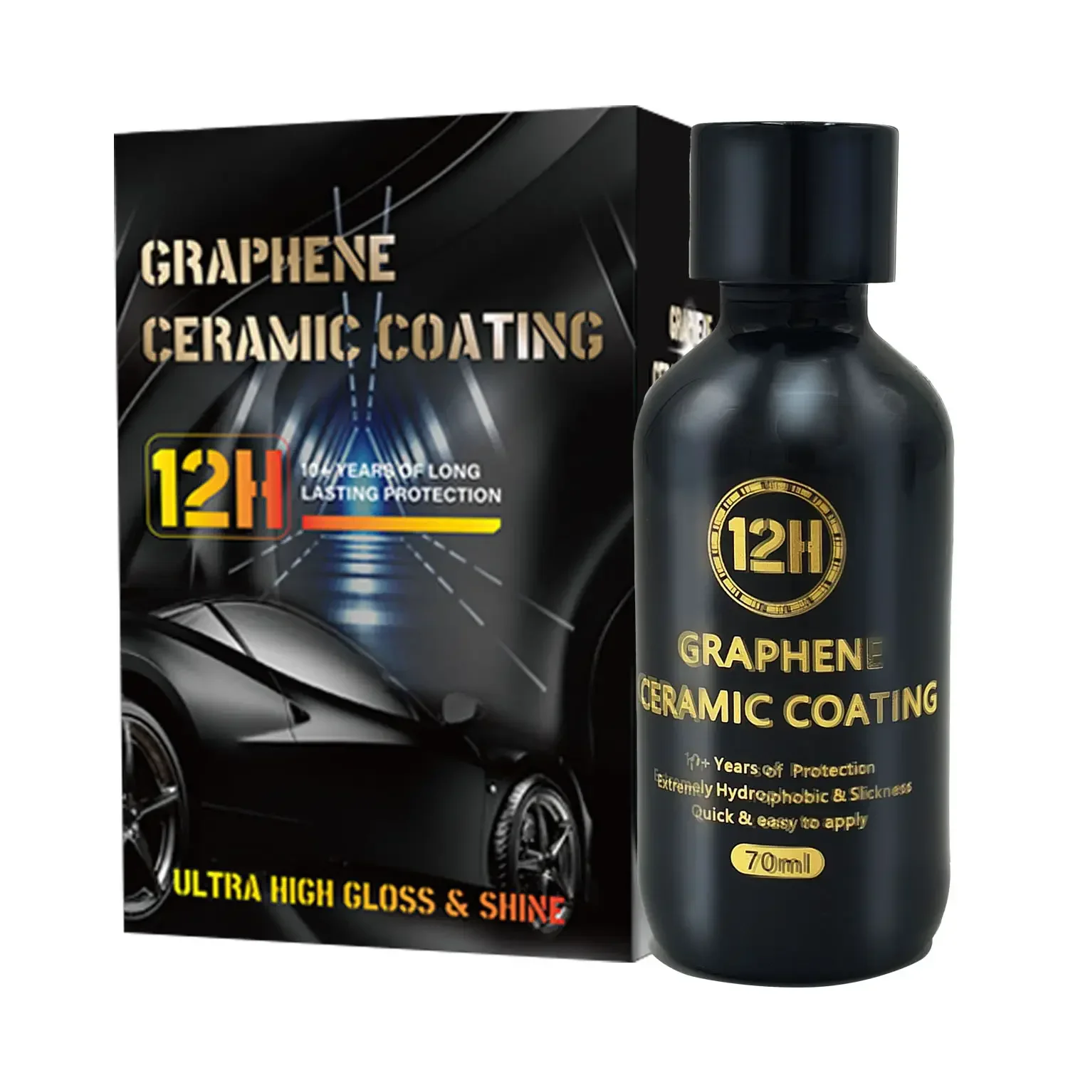 12H Graphene Coating Self Healing and UV Track Technology Long Protection for Car Paint 10 Year Protect