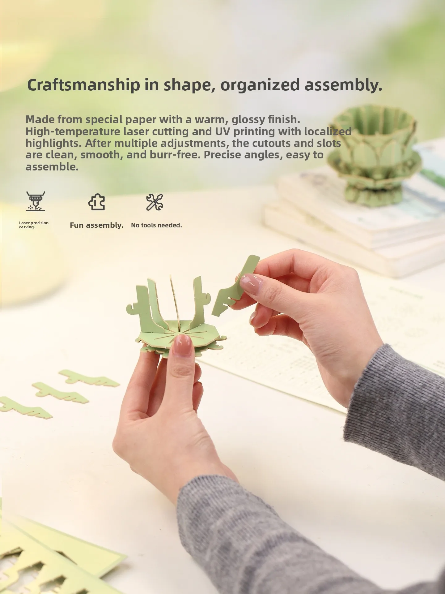 Suzhou Museum Secret Color Porcelain Lotus Bowl DIY Assembly Ornament Chinese Style Creative Gift for Children And Students