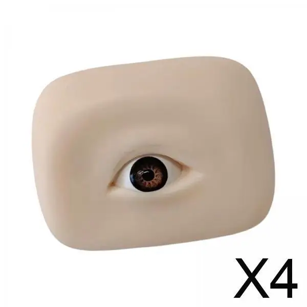 

Silicone Eye Model with Realistic Eyeball Portable Practice Head for Make Up and Art Beginners