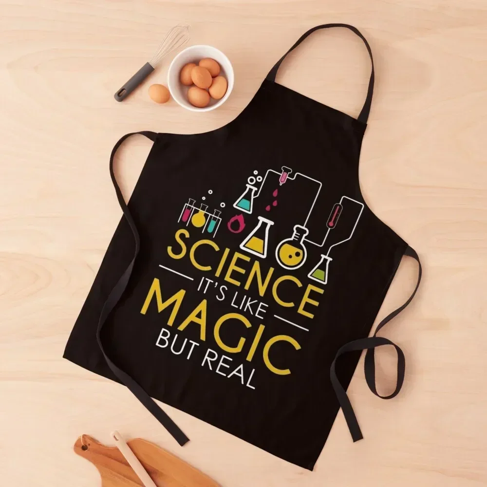 

Science is like magic but real | science| gift for your children or students Apron barber uniform Kitchen Accessories 2022 Apron
