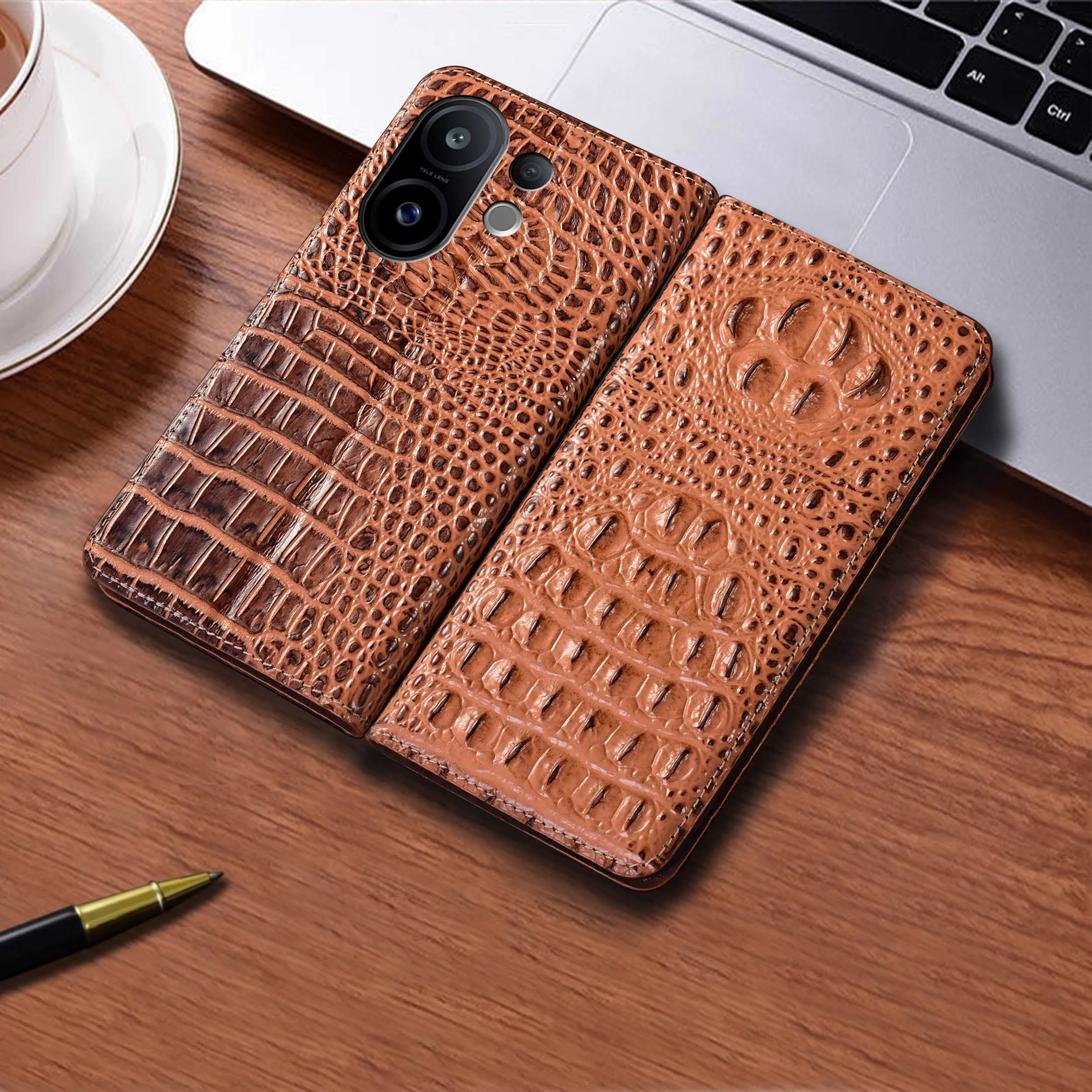 

Crocodile Claw Pattern For Vivo S16 S16e S17 S17T S17E S18 S18E S19 S20 S30 Pro Plus Mini Of Genuine Leather Flip Phone Case