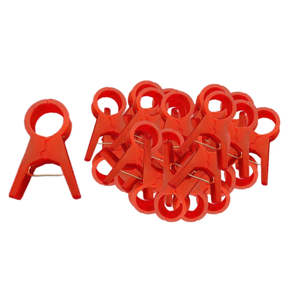 Plant Clips Adjusting Reusable Garden Plant Supports Clips for Supporting Stems of Flower Vine Vegetables Climbing Red