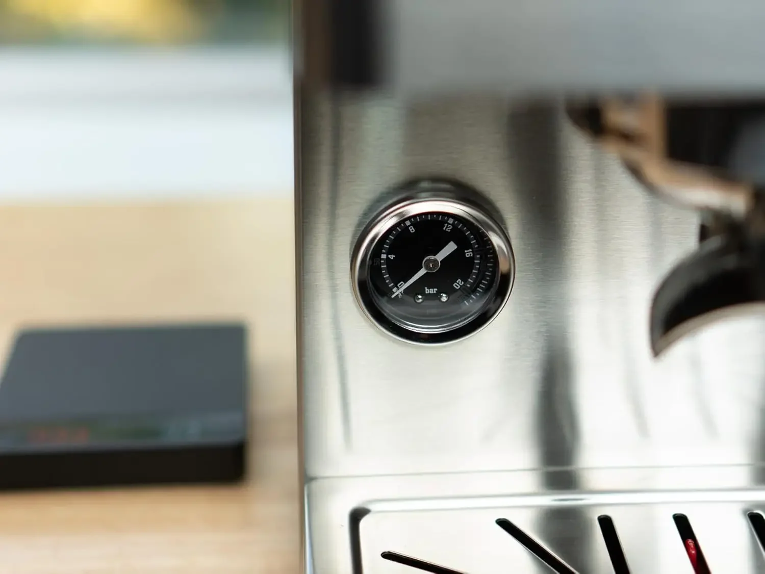 Macchina, acciaio inossidabile spazzolato