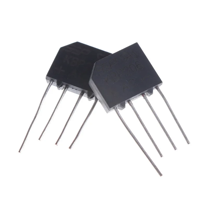 10PCS KBP206 Generic Diode Bridge Rectifier 2A 600V 4PIN DIP