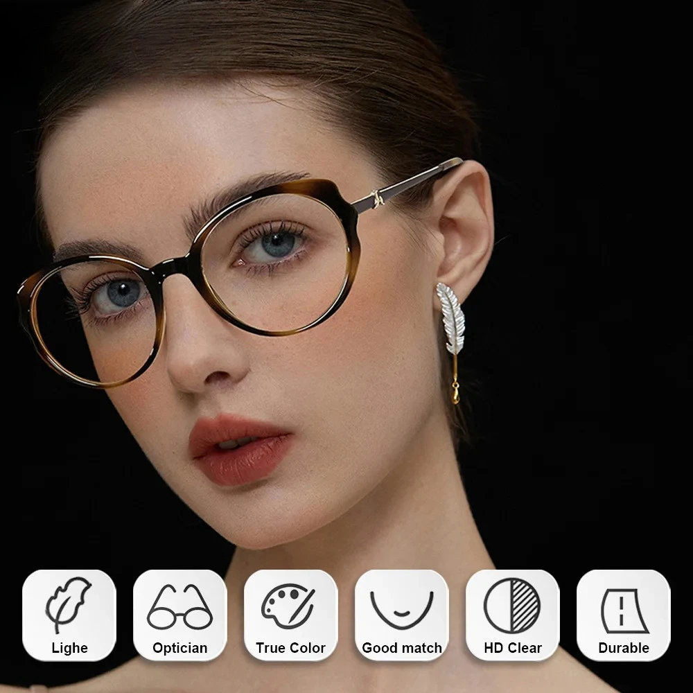 نظارات قراءة طبية بتصميم جديد للسيدات على شكل عين القطة من OLLYMURS مضادة للأشعة الزرقاء نظارات كمبيوتر تقدمية فوتوكروميك