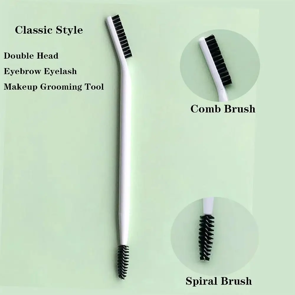 MakeupTool-brocha lavable para cejas, cepillo Spoolie portátil, doble ceja, moldeador de pestañas, mujeres y niñas