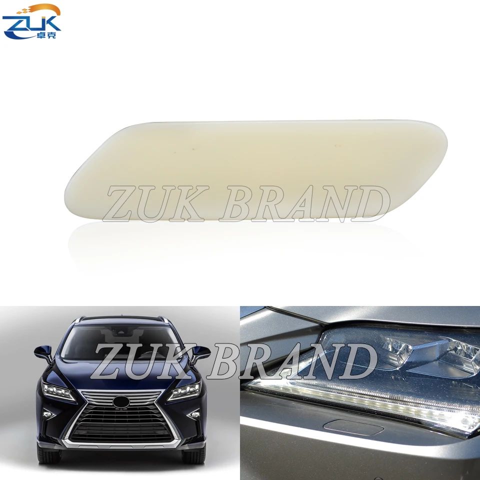 ZUK Unpainted Front Headlight Washer Nozzle Cover For LEXUS RX Series 2015 2016 2017 2018 GL2 85354-48030 85353-48030