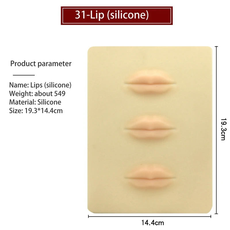 2X 3D ปลอมสำหรับริมฝีปากไมโครเบลดแบบถาวรการฝึกสักแต่งหน้าแบบถาวร