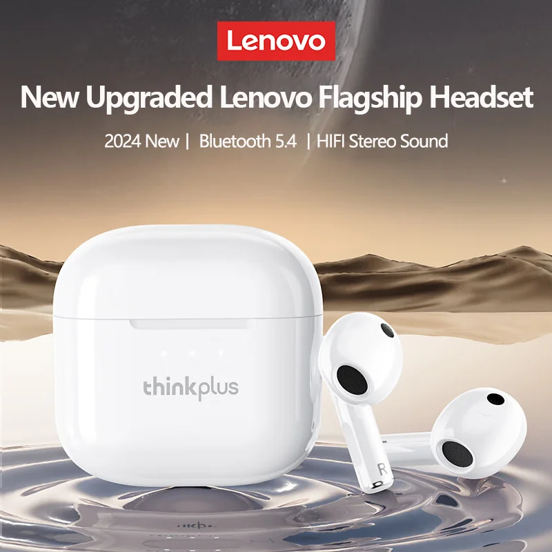 جديد لينوفو LP23 TWS سماعة لاسلكية تعمل بالبلوتوث سماعة V5.4 وضع مزدوج الموسيقى سماعات أذن استريو إلغاء الضوضاء سماعات الألعاب مع هيئة التصنيع العسكري