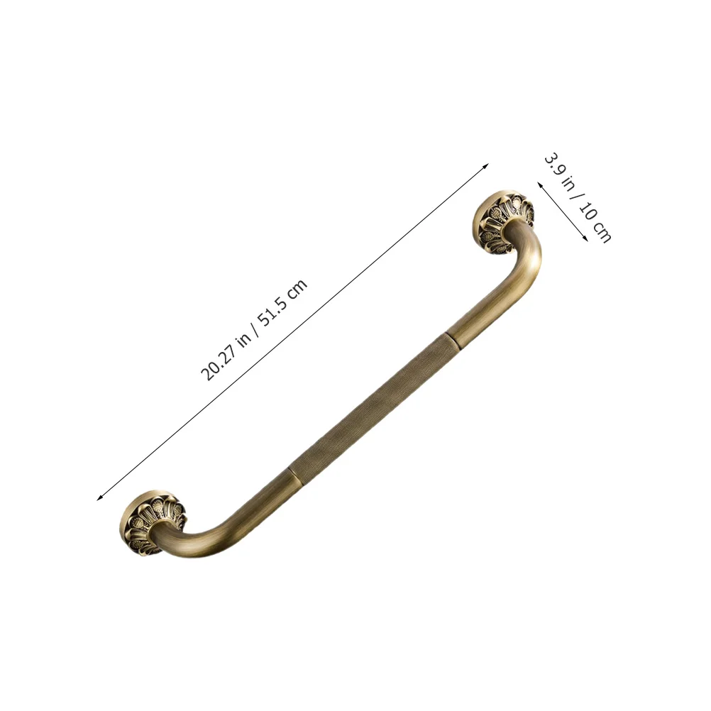 

Copper Shower Safety Grab Bar Non-Skid Handle Elderly Bathroom Toilet Handrail Wall Mounted Shower Handles for Stable Grip