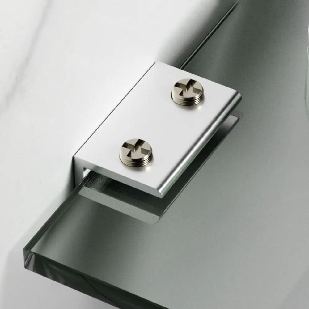 Aluminum Alloy Glass Door Clamp Bracket Wall Mount Glass Shelf Holder Multifunctional Hardware Frameless Brackets Living Room