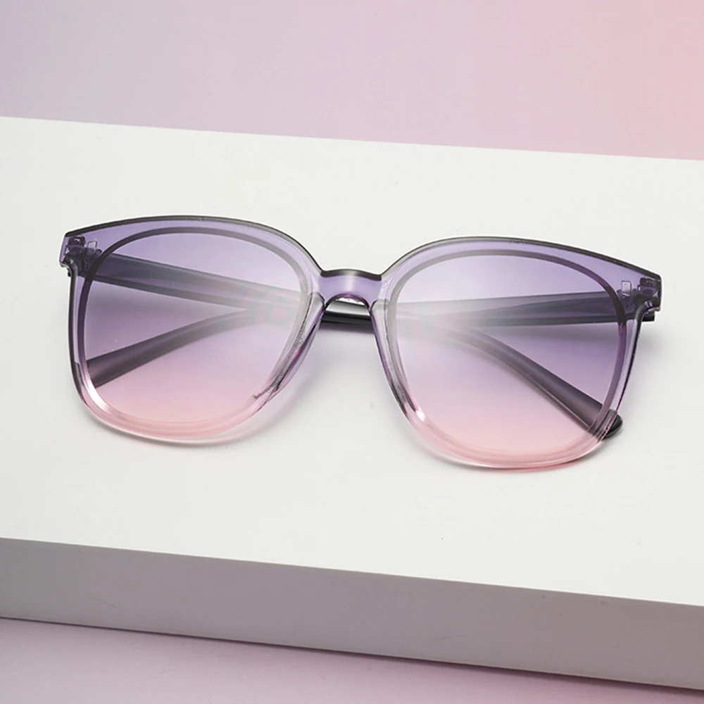 KLASSNUM Neue Schrittweise Candy Farbe Marke Cat Eye Sonnenbrille Frauen Übergroße gläser Weibliche Vintage Outdoor Ozean Sonnenbrille UV400 – Detail 9