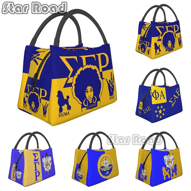 Cmxljwyt Sigma Gamma Rho Girl Big Size Lunch Bags for Thermal Cooler Bento Box Women Lunch Box Food Bag for Office School Work