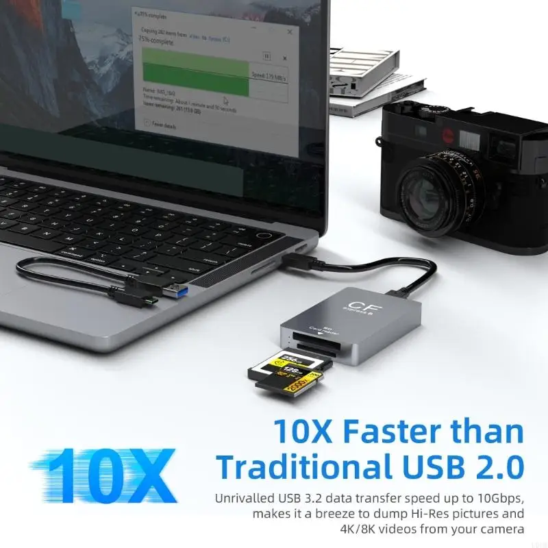 U0DB Reader scheda tipo B Affidabile CFEXPRESSS per modifica video 10GBSpeed ​​Data Trasferimento