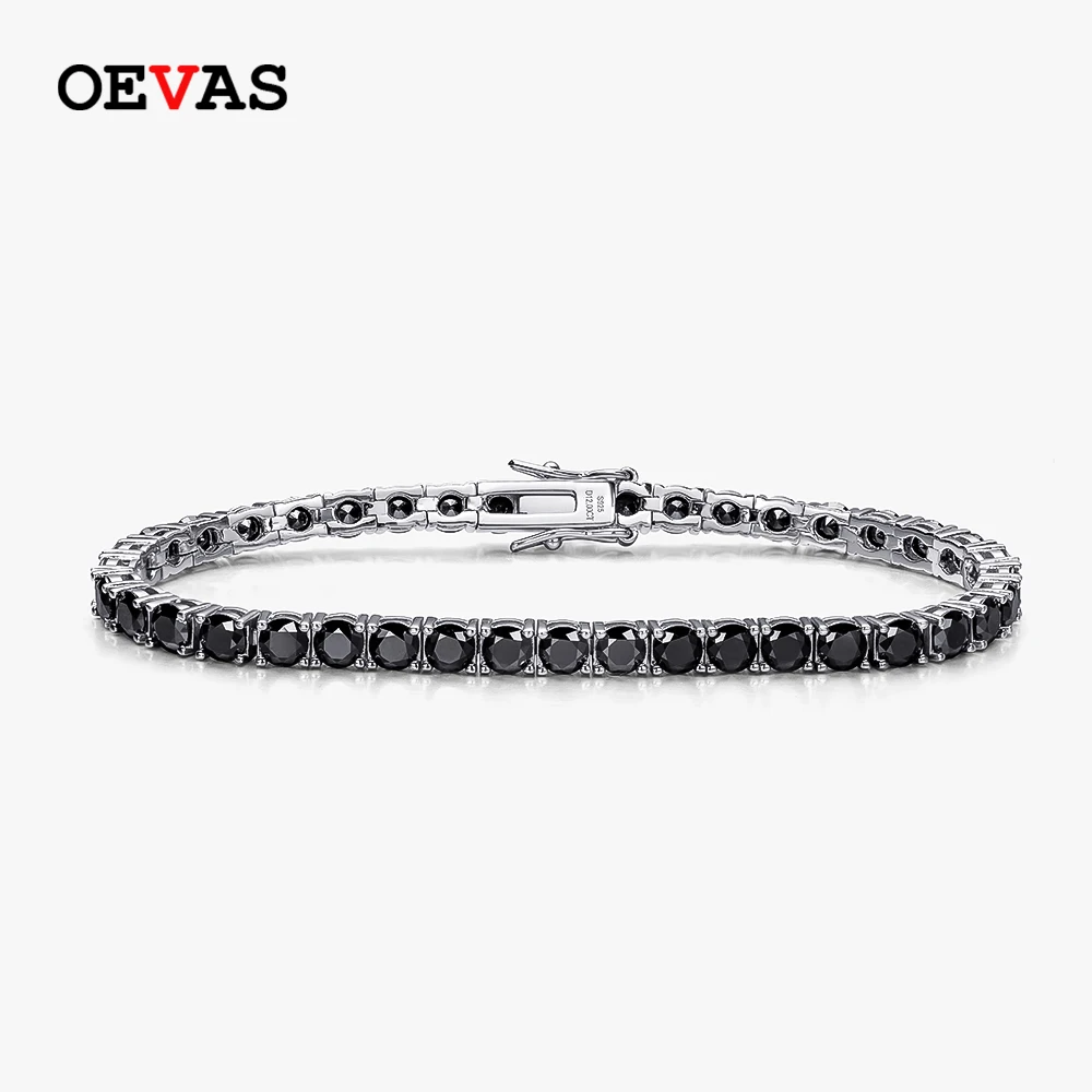 OEVAS 100% 925 Sterling Silver D VVS1 Moissanite Tennis Bracelet For Women With GRA Diamond Tennis Chain Sparkling Fine Jewelry