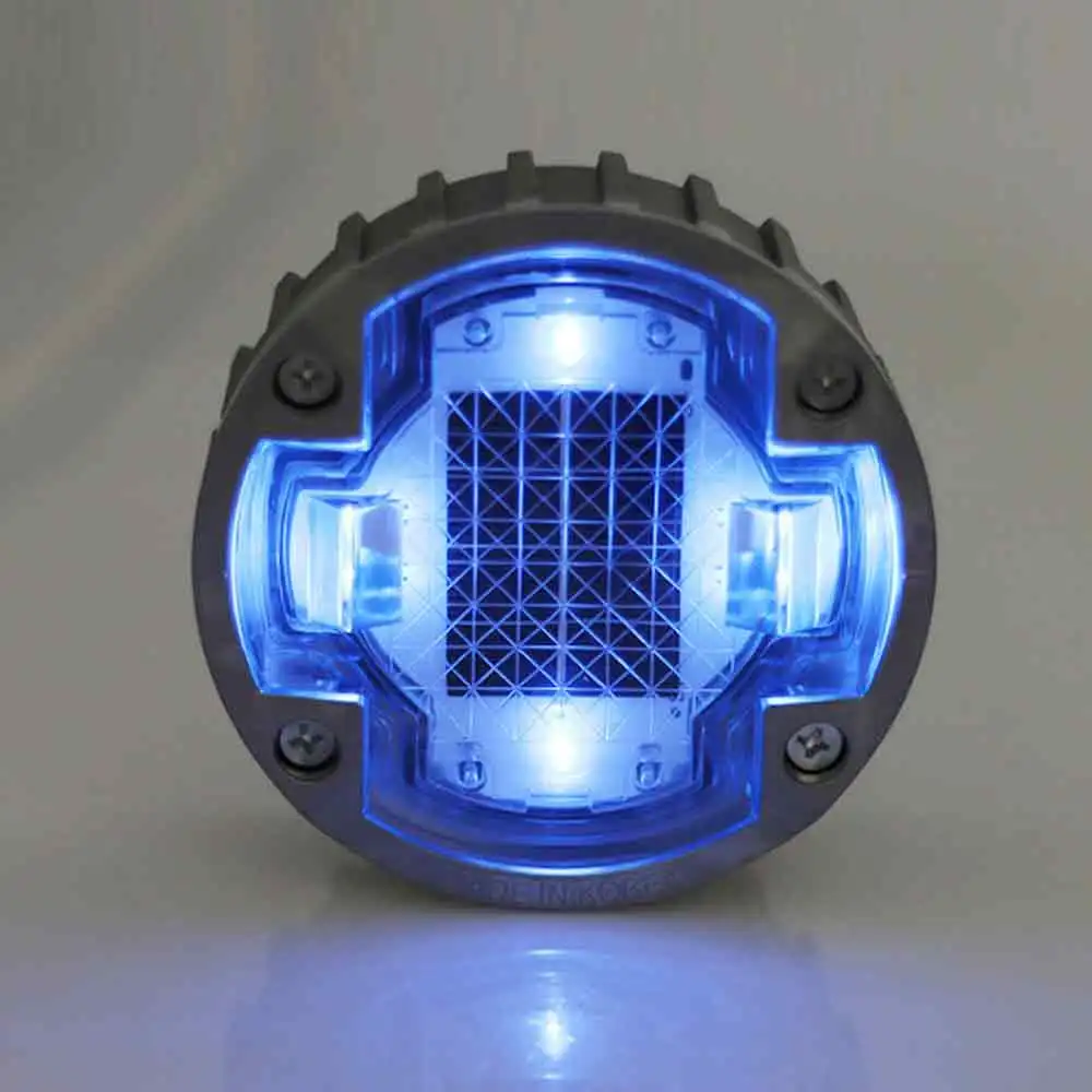 120mm Solar LED Road Stud Light – Round In-Ground Flashing Marker for Driveways, Footpaths & Traffic Safety (IP68 Waterproof)