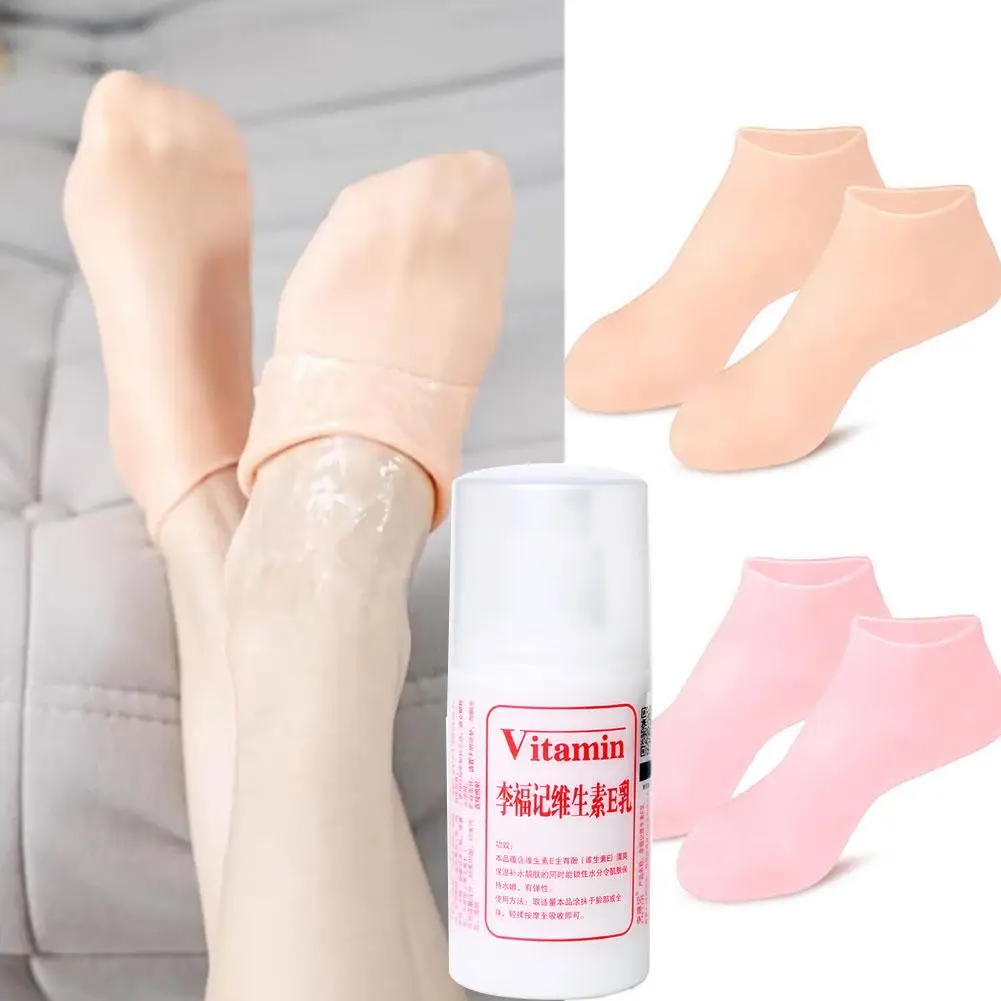 Fuß feuchtigkeit shand schuhe Silikon gel Spa-Socken für trockene rissige Haut Hornhaut Behandlung Hand für Anti für weiche j9w3