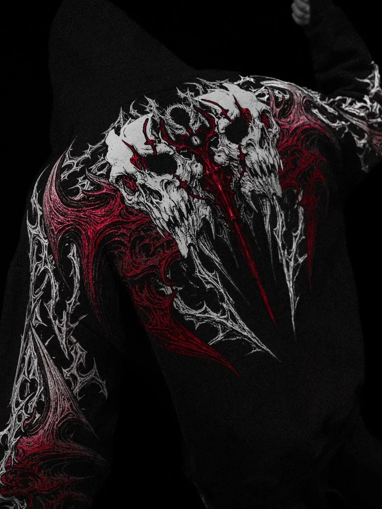 Image of BREATHEDIVINITY neues dunkles, übergroßes Kapuzen-Sweatshirt für Herren