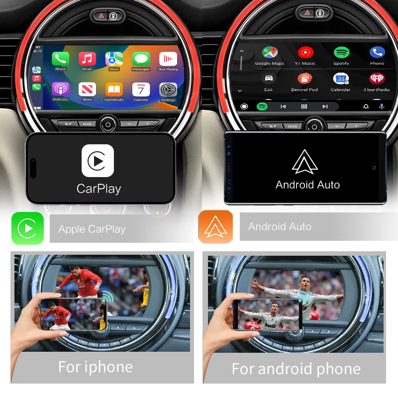 Wireless CarPlay Android Auto for Mini R55 R56 R57 R58 R59 R60 R61 F54 F55 Clubman Countryman Hardtop John Cooper Works