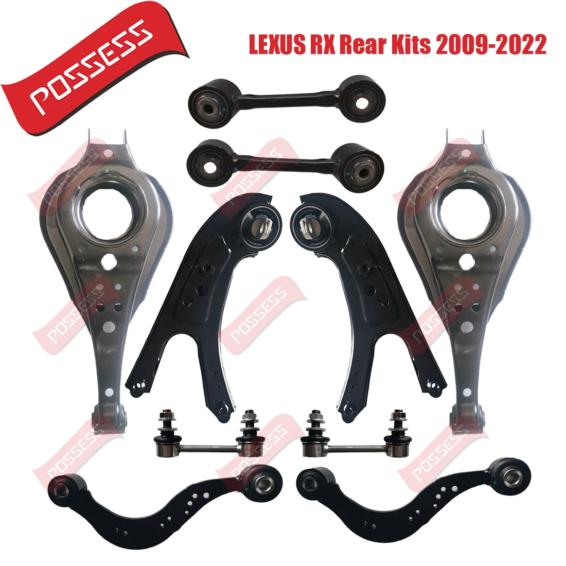 10 Pieces Rear Axle Suspension Control Arm Stabilizer Link For Lexus RX RX270 RX350 RX450 2009-22 Toyota Highlander AL20 2015-22