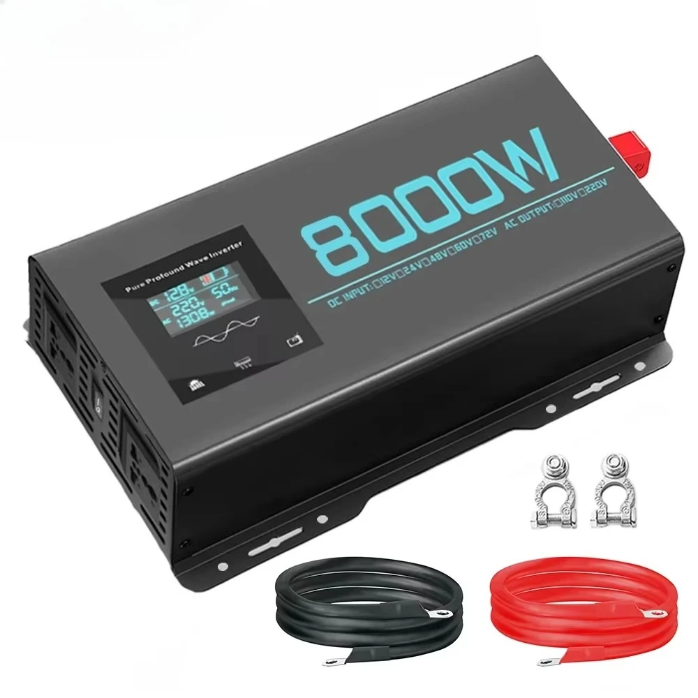 Pure Sine Wave Inverter DC 12V to AC 220V 1000W-8000W Power Converter Car Solar Off Grid Power Supply