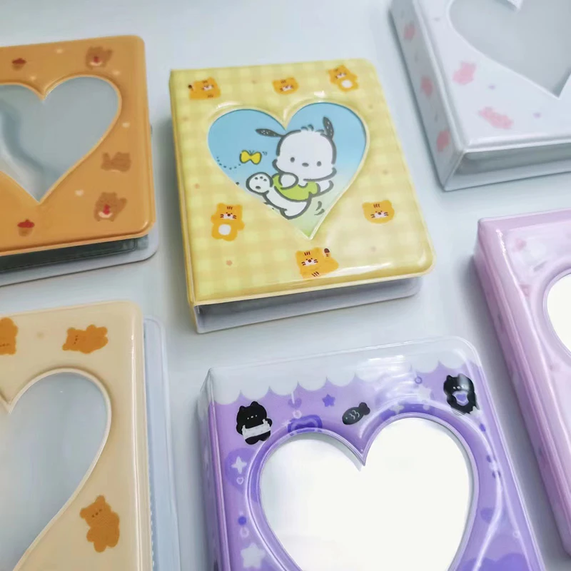 36 Cards Kpop Card Binder Name Card Book Photocard Holder Cute Bear Photo Album 3 Inch Love Heart Hollow Picture Storage Case