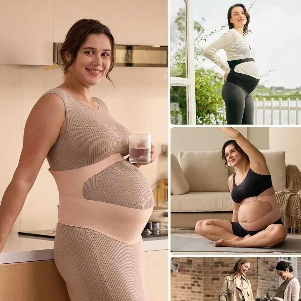 New One-Piece Maternity Belt Waist Care Adjustable Back Clothes Belt Thin Maternity Abdomen Brace Protector Pregnant Women