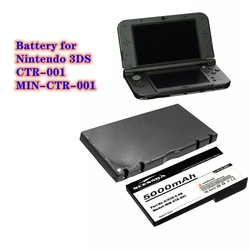 Game Console Battery 3.7V/5000mAh C/CTR-A-AB, CTR-003 for Nintendo 3DS, CTR-001, MIN-CTR-001