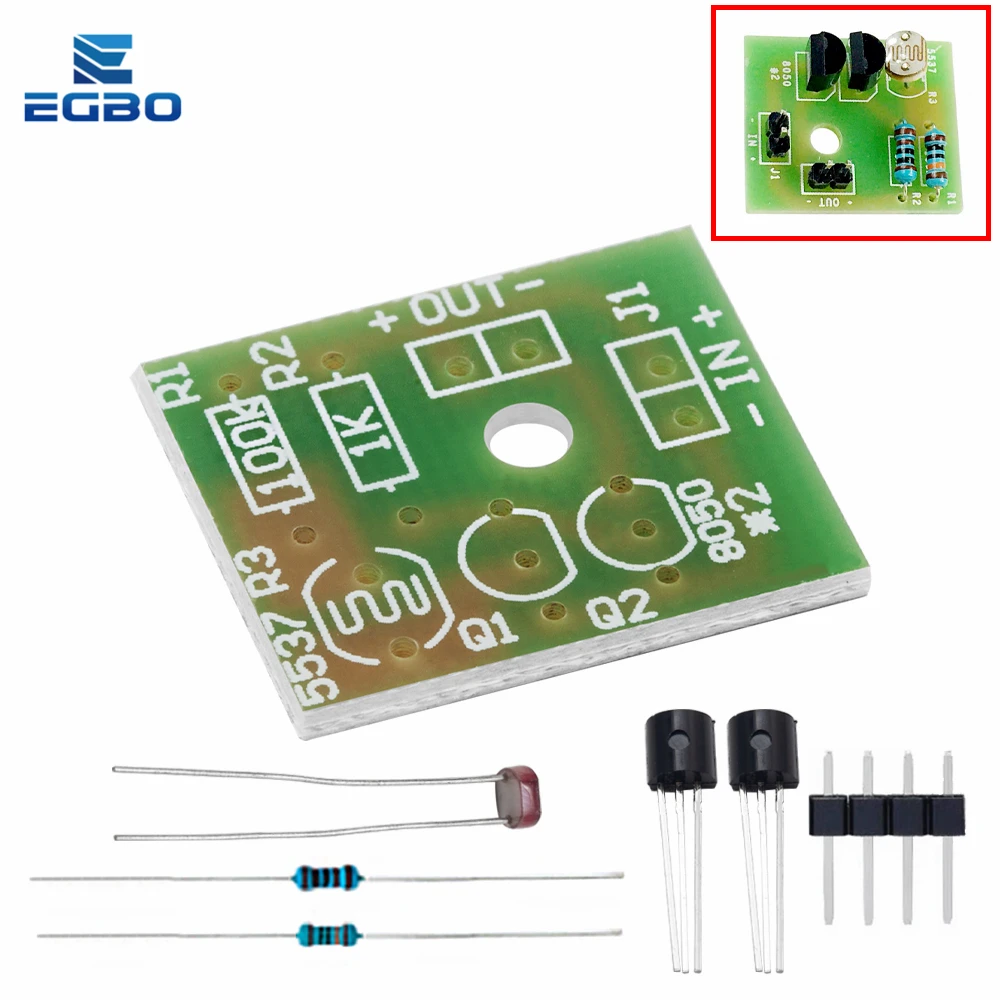 مجموعة مفاتيح حساس للضوء ، مجموعة تحكم في الإضاءة ذاتية الصنع ، دائرة متكاملة للتتبع الإلكتروني ، 1-10