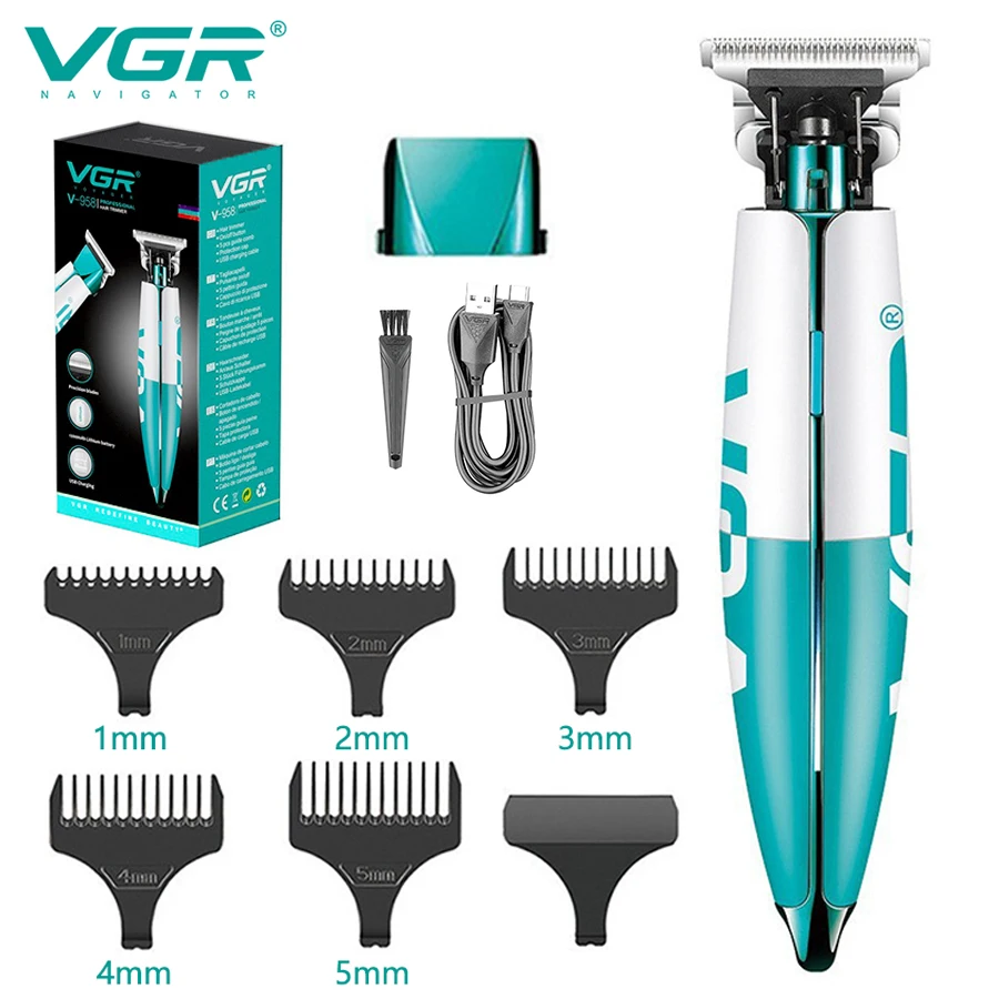 

VGR Hair Trimmer Professional Hair Clipper Electric Hair Cutting Machine Cordless Rechargeable Finishing Clippers for Men V-958