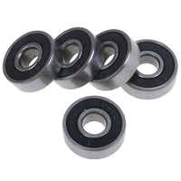 5Pcs Black ABEC-7 608RS Skateboard Roller Sealed Ball Bearings 8x22x7mm