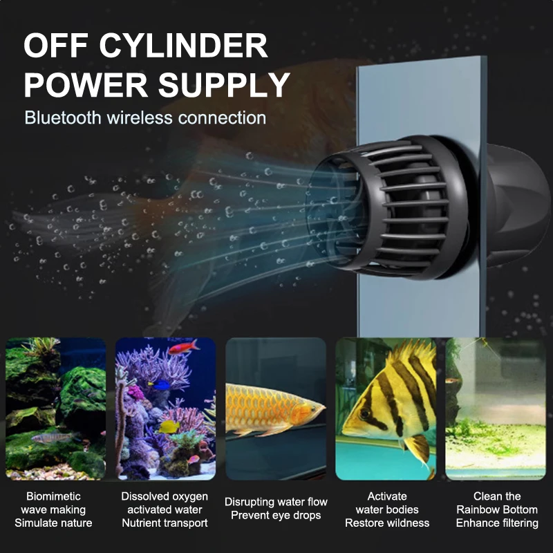 

DMP Wave Maker Pump Intelligent Bluetooth App Control Fish Tank Water Circulation Pump Aquarium Coral Intelligent Wave Pump
