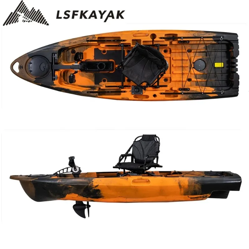 

New Plastic Motor Kayak Sea Fishing With Foot Pedal Small Size Fishing Kayak Material